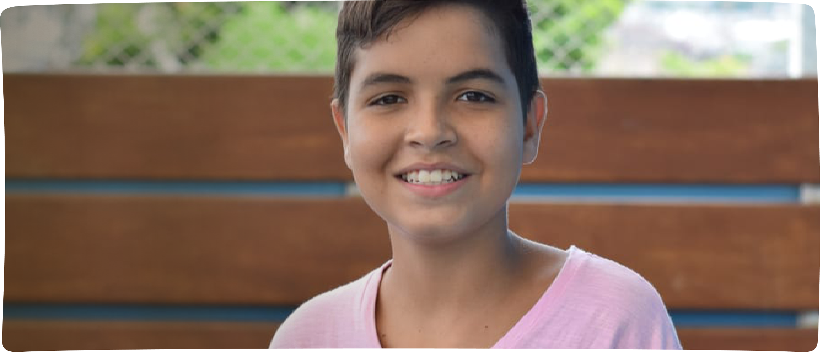 An RMHC family member, Juan Carlos de Araujo Moeira, a patient at 10 years old